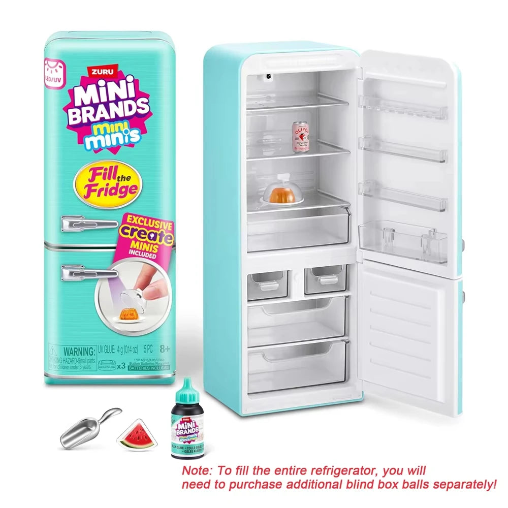 ZURU Mini Brands Refrigerator Ball Surprise Blind Box Super Mini Delicious Food Set Play House Decor for Children Creative Toys