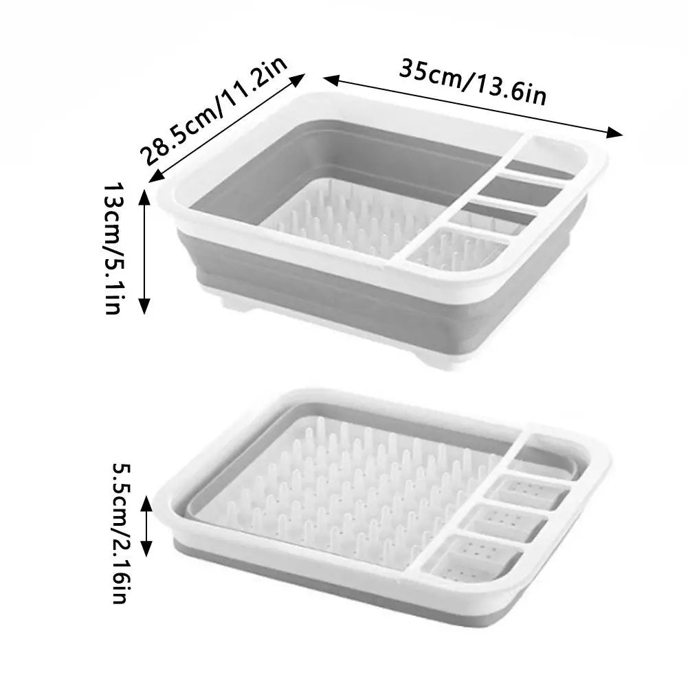 Foldable Dish Drying Rack — Space-Saving Kitchen Storage