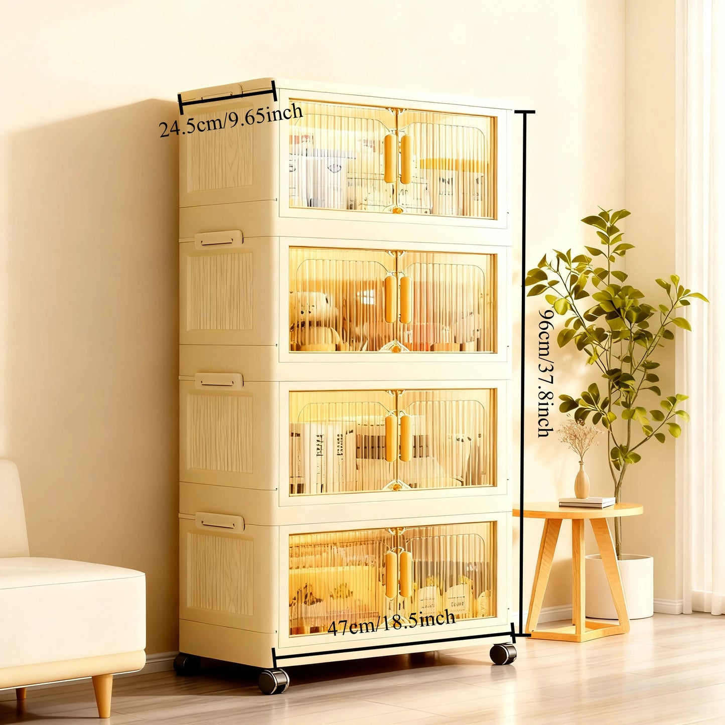 Foldable Multi-Tier Cabinet Organizer — 3/4/5 Tier