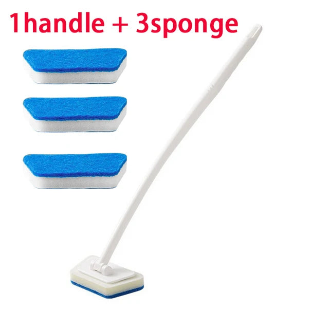 Bathroom Sponge Cleaning Brush — Scrub & Wipe in One