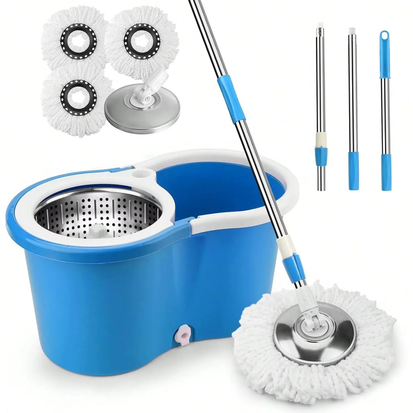 Heavy Duty Spin Mop & Bucket Set — 360° Rotating Head