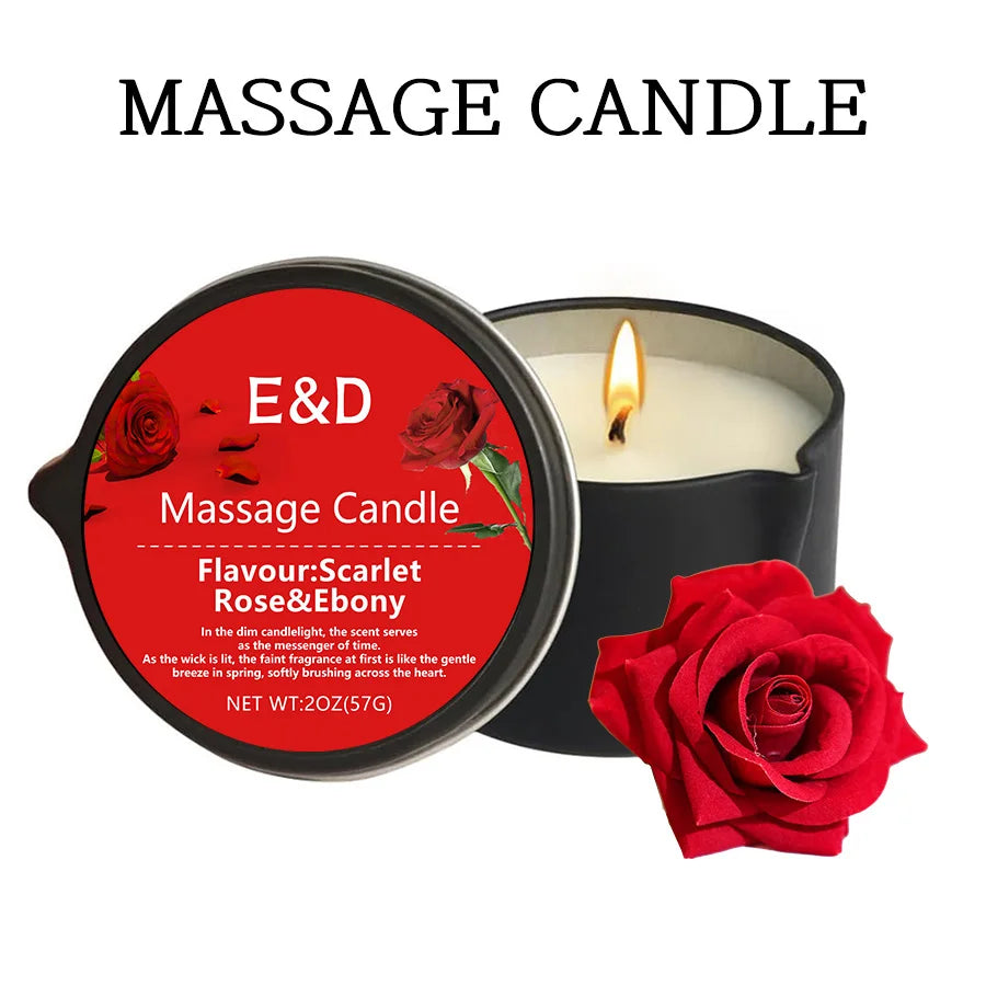 6pcs Massage Oil Candle with Essential Oil Luxury Scented Candle with Soy Wax - Warm Moisturizing Body Lotion - Nail Salon, Spa