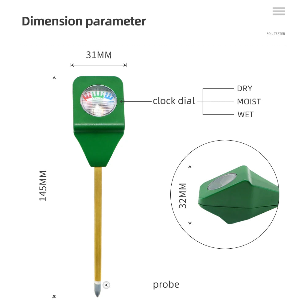 Mini Soil Moisture Meter — Plant Health Monitor