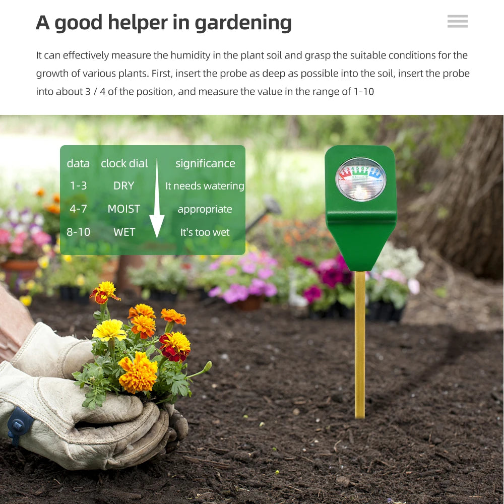 Mini Soil Moisture Meter — Plant Health Monitor