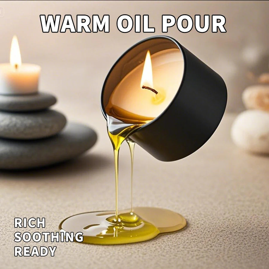 6pcs Massage Oil Candle with Essential Oil Luxury Scented Candle with Soy Wax - Warm Moisturizing Body Lotion - Nail Salon, Spa