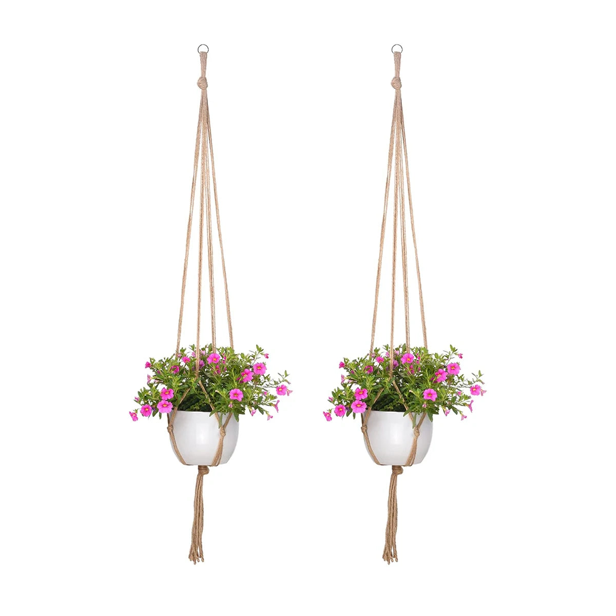 Hanging Plant Pot Holder — Decorative Woven Basket