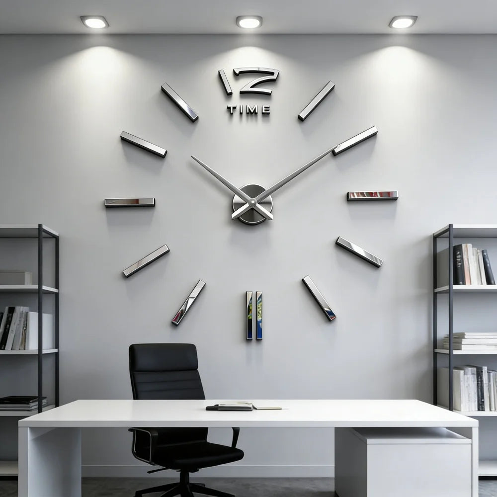 Modern Large Wall Clock — Silent & Stylish Home Decor