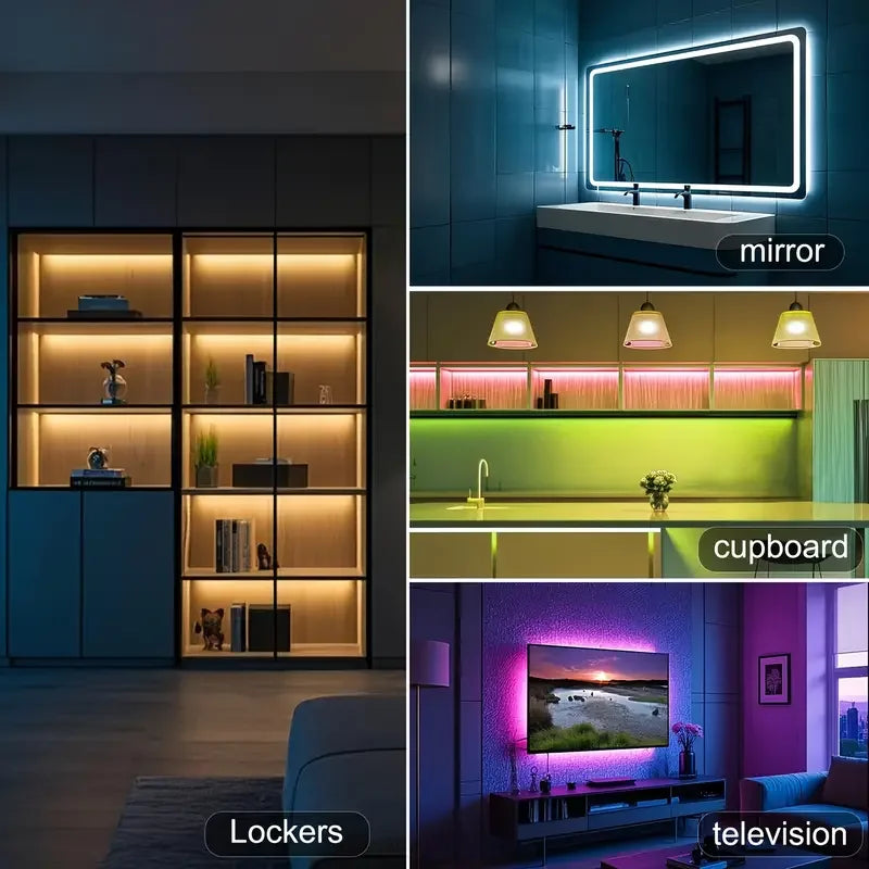 LED Strip Lights 1-40M — RGB Color Changing with Remote
