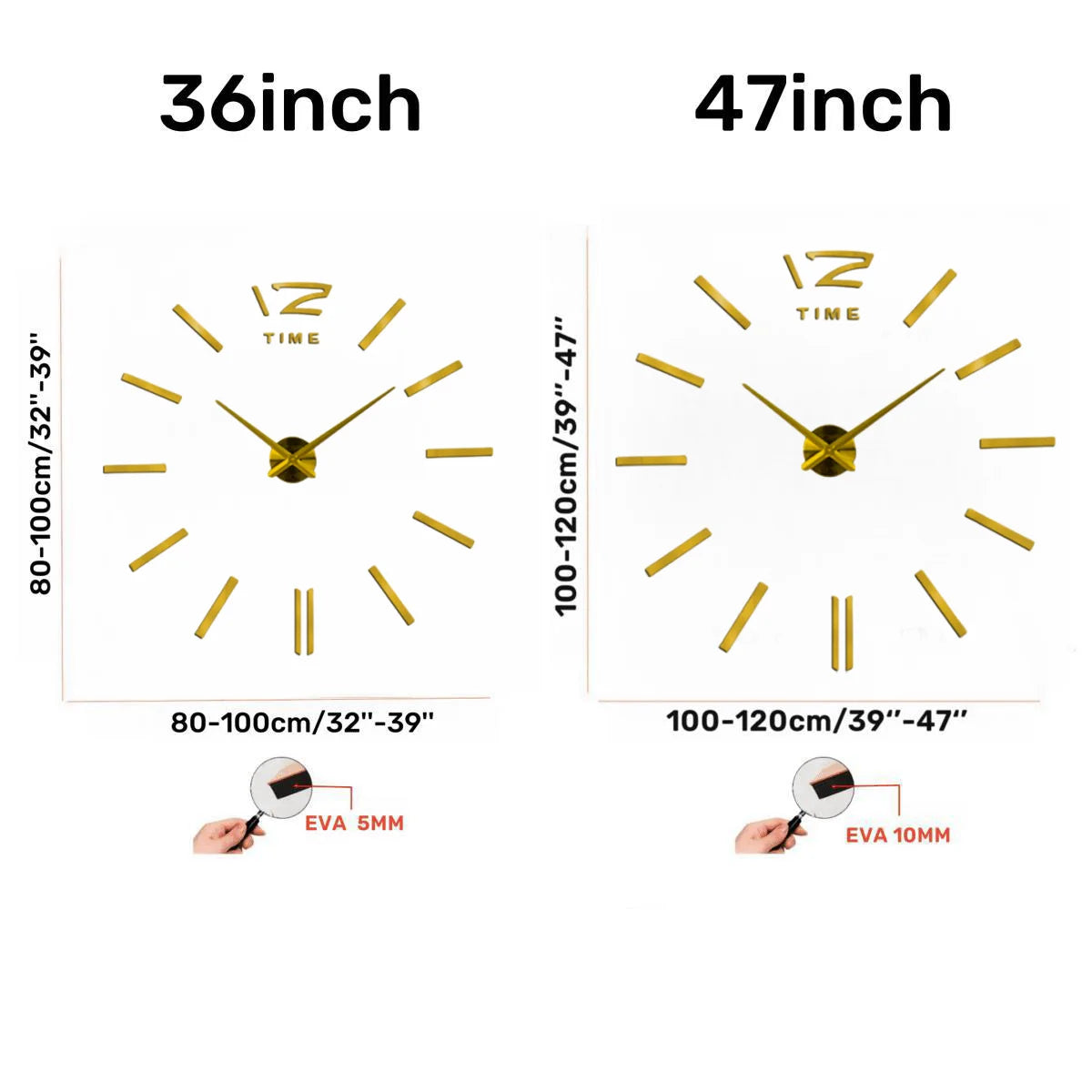 Modern Large Wall Clock — Silent & Stylish Home Decor