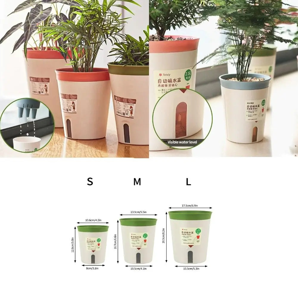 Self-Watering Planter — Lazy Hydroponic Flower Pot