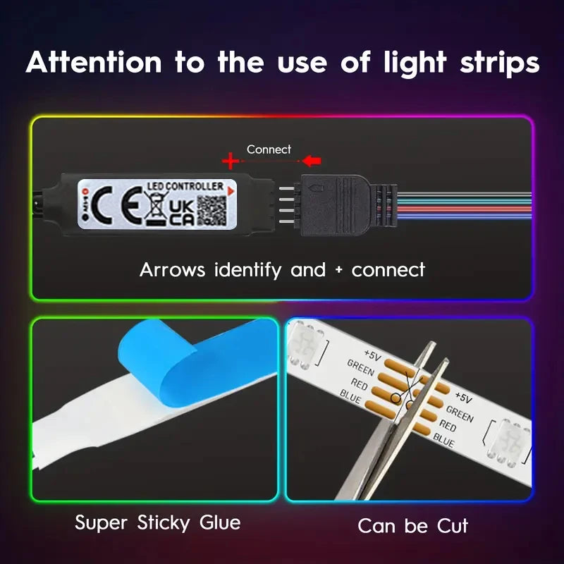LED Strip Lights 1-40M — RGB Color Changing with Remote