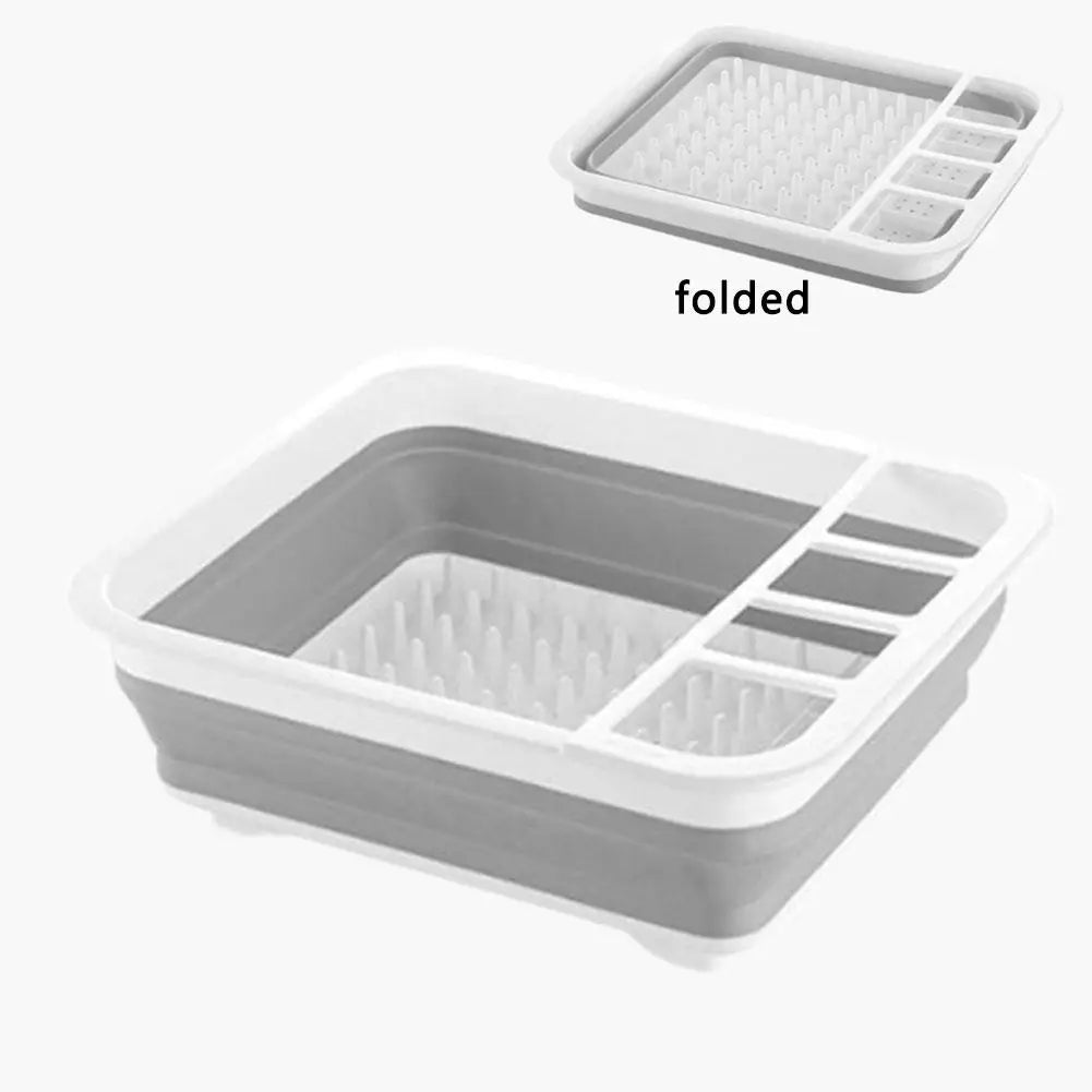 Foldable Dish Drying Rack — Space-Saving Kitchen Storage