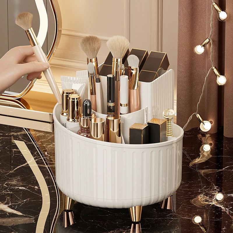 360° Rotating Makeup Organizer — Large Capacity