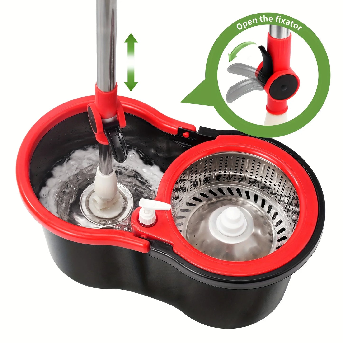 Heavy Duty Spin Mop & Bucket Set — 360° Rotating Head