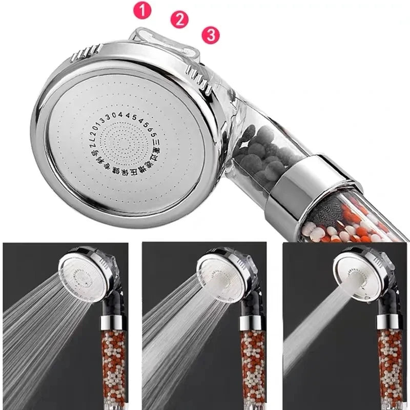 High Pressure SPA Shower Head — 3 Functions Rainfall