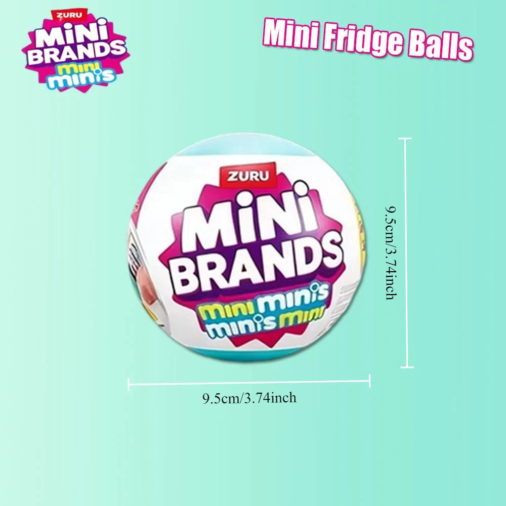 ZURU Mini Brands Refrigerator Ball Surprise Blind Box Super Mini Delicious Food Set Play House Decor for Children Creative Toys