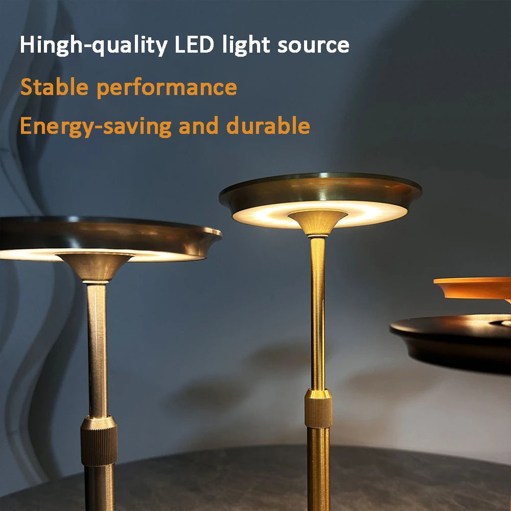 Retro Portable Rechargeable Touch Desk Lamp — Warm Glow