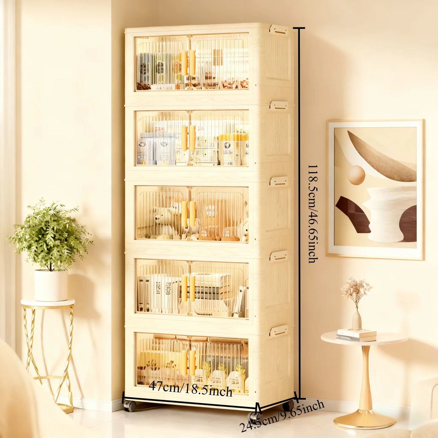 Foldable Multi-Tier Cabinet Organizer — 3/4/5 Tier