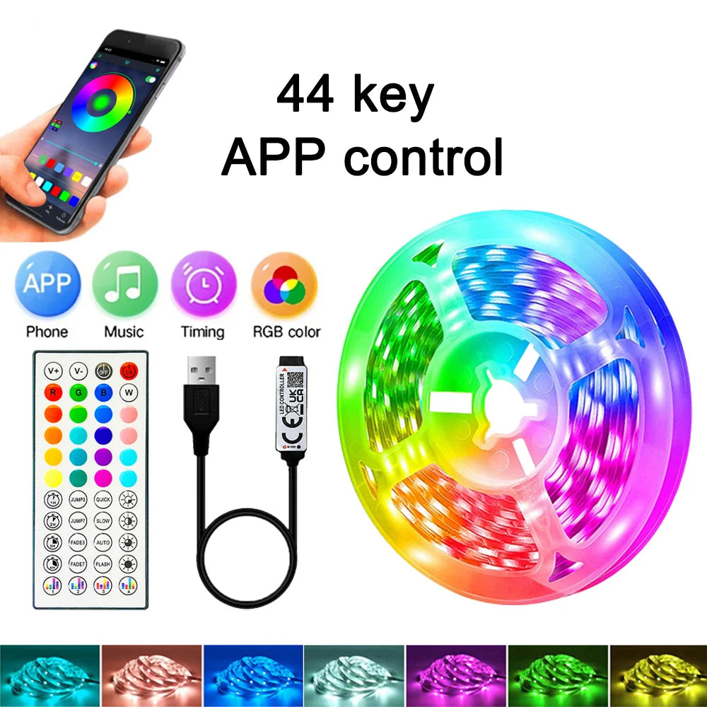 LED Strip Lights 1-40M — RGB Color Changing with Remote