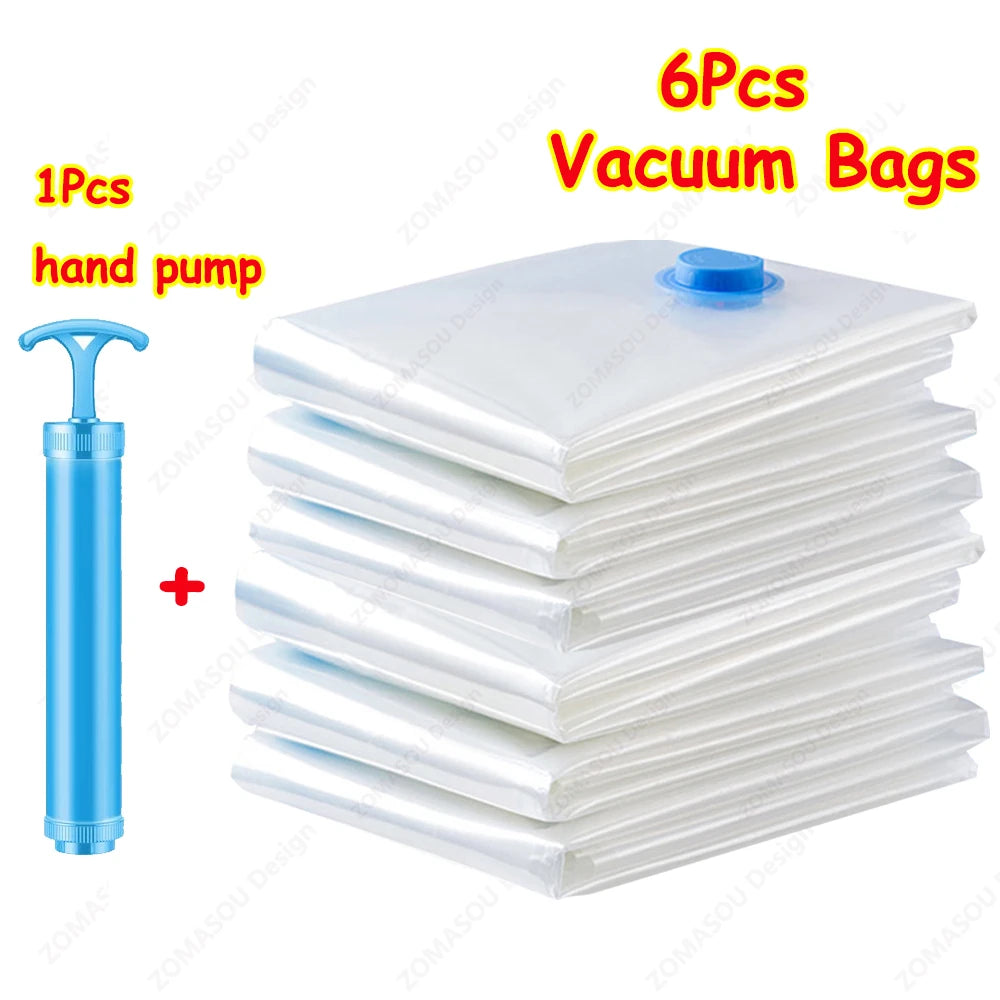 Reusable Vacuum Storage Sealing Bags — Space Saving Set