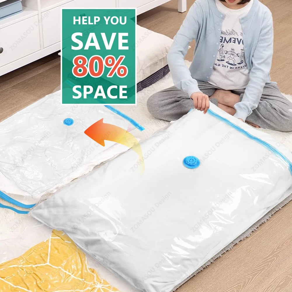 Reusable Vacuum Storage Sealing Bags — Space Saving Set