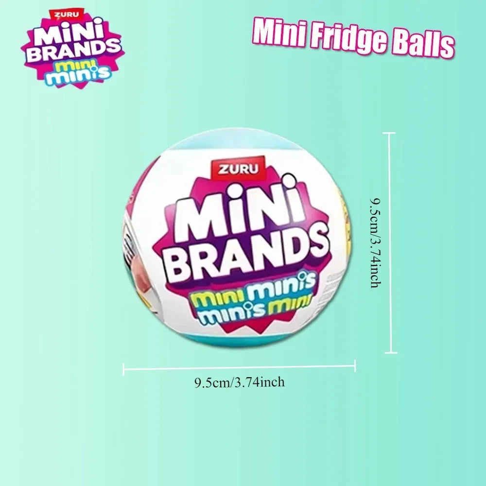 ZURU Mini Brands Refrigerator Ball Surprise Blind Box Super Mini Delicious Food Set Play House Decor for Children Creative Toys