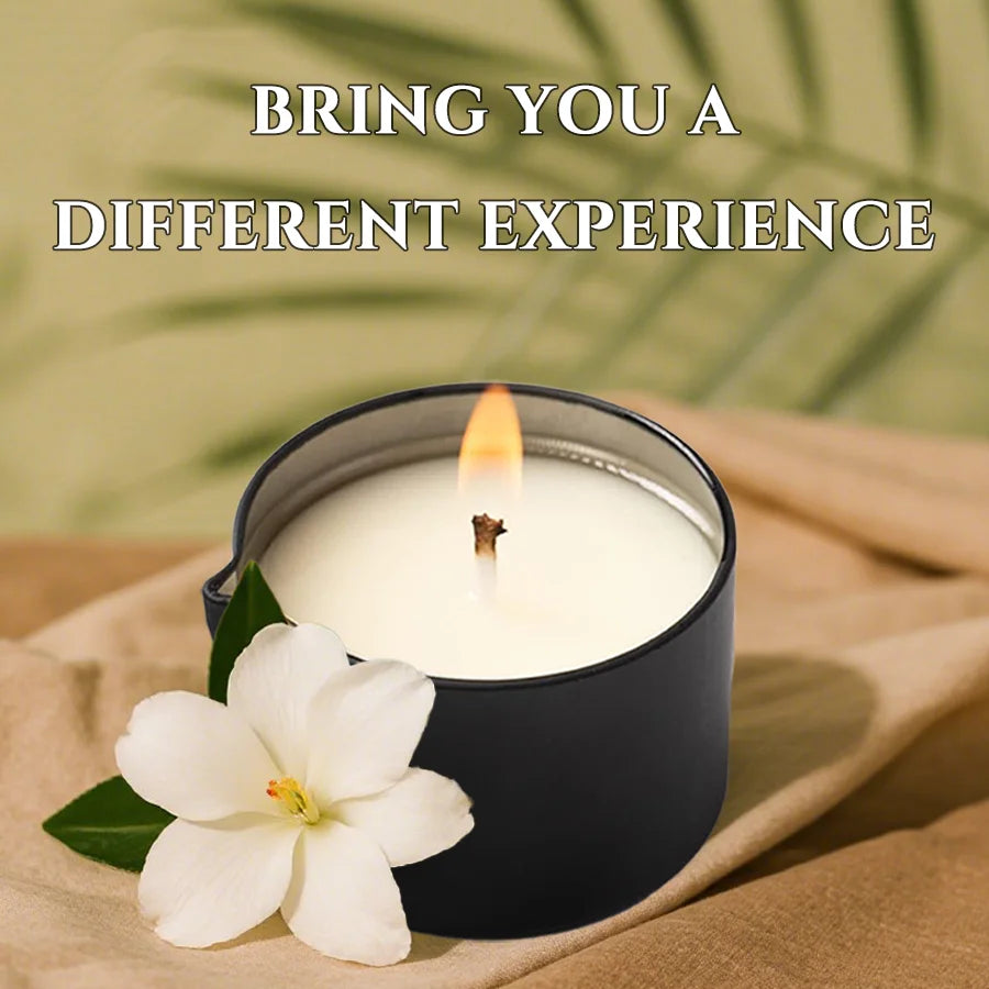 6pcs Massage Oil Candle with Essential Oil Luxury Scented Candle with Soy Wax - Warm Moisturizing Body Lotion - Nail Salon, Spa