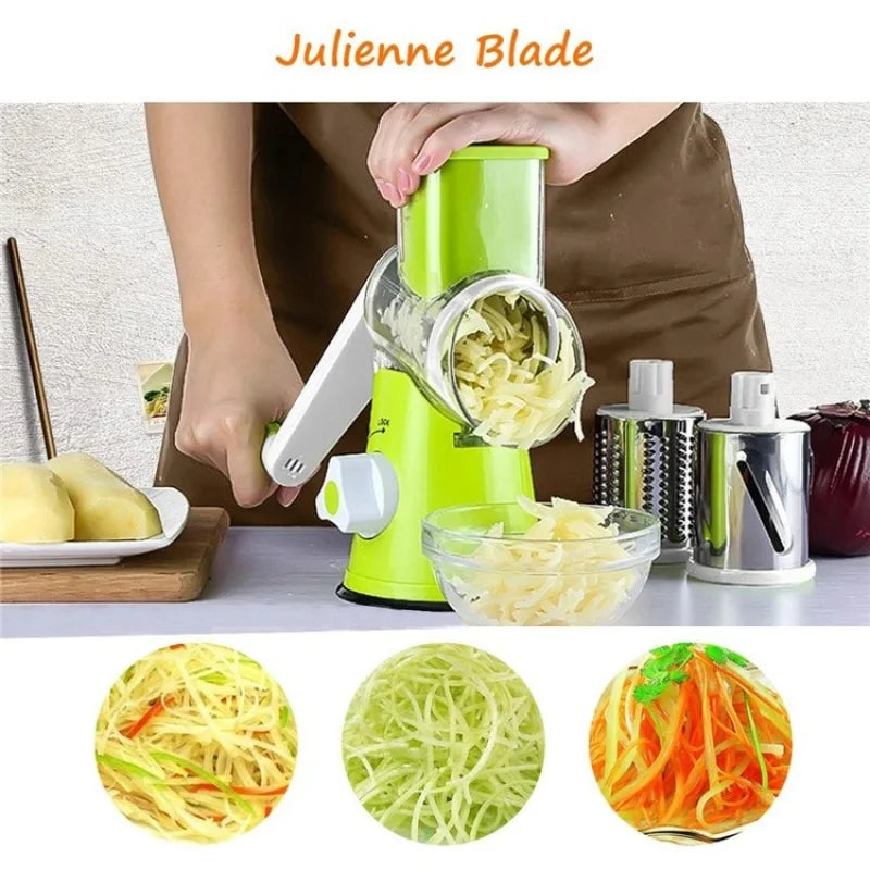 Manual Rotary Cheese Grater — Fast & Easy