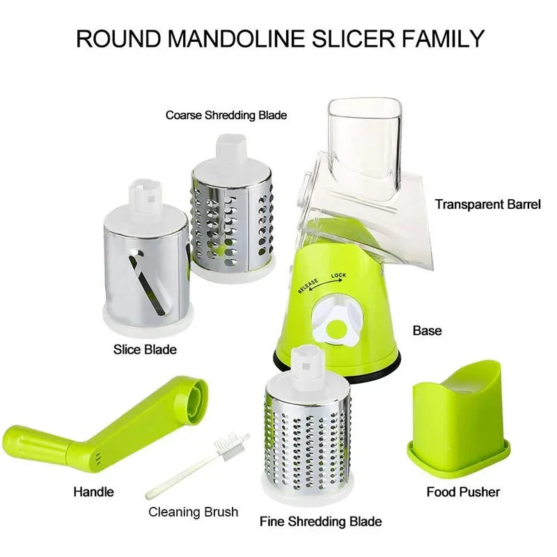 Manual Rotary Cheese Grater — Fast & Easy