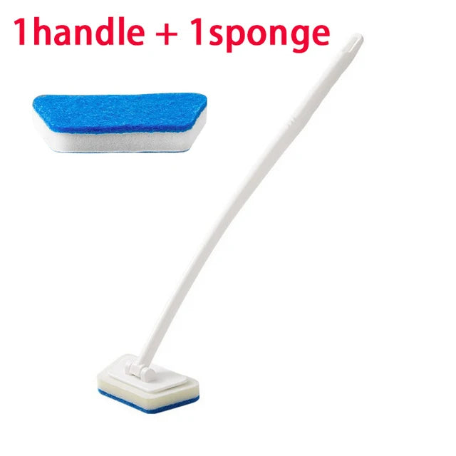 Bathroom Sponge Cleaning Brush — Scrub & Wipe in One