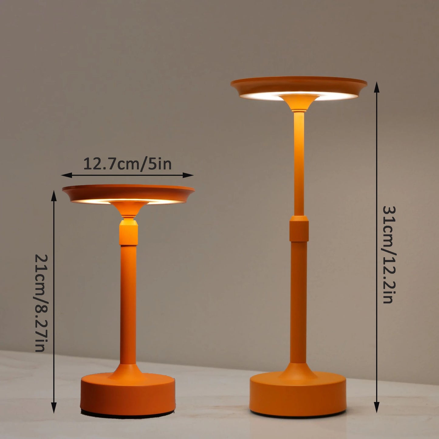Retro Portable Rechargeable Touch Desk Lamp — Warm Glow