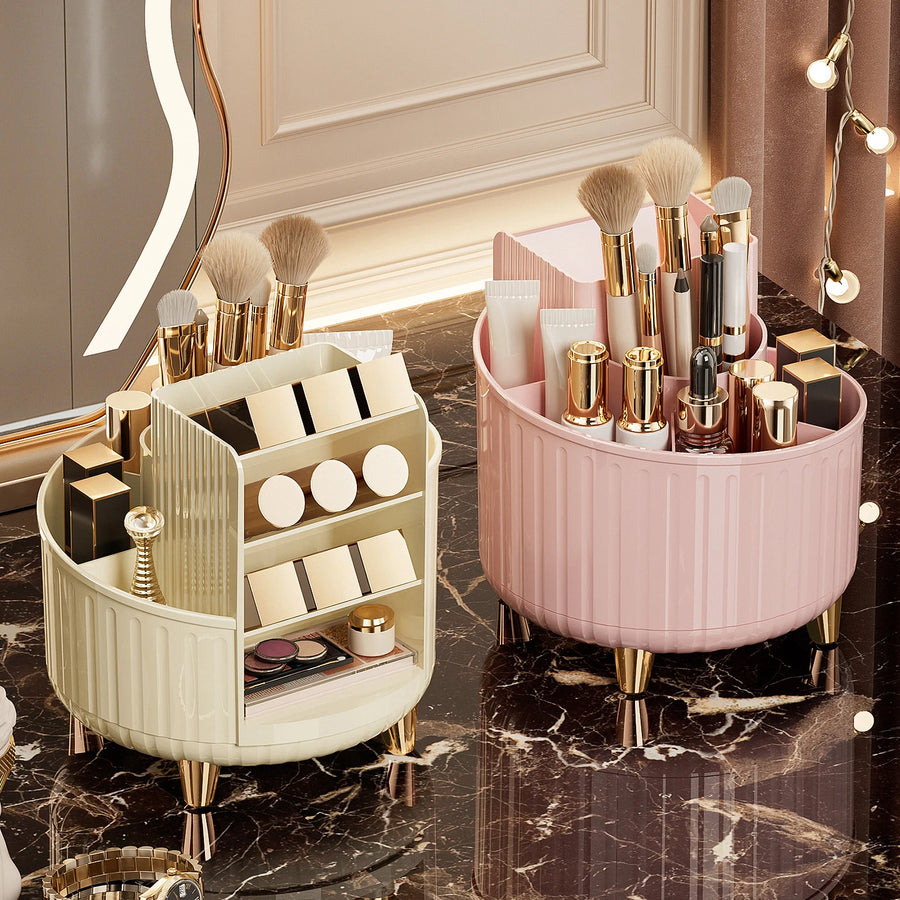 360° Rotating Makeup Organizer — Large Capacity