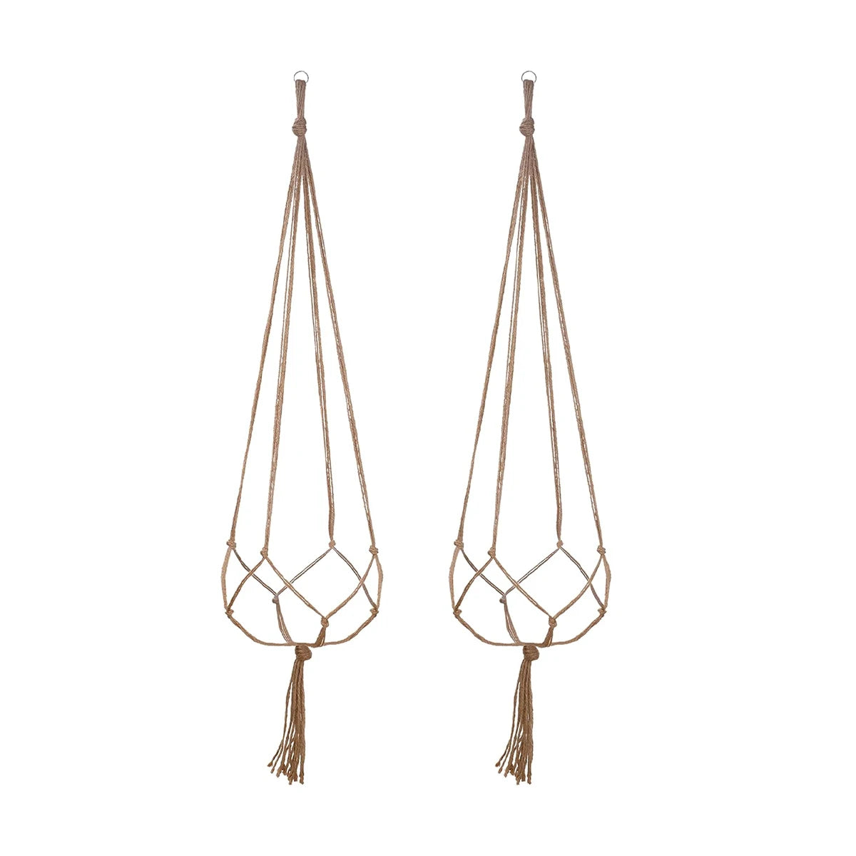 Hanging Plant Pot Holder — Decorative Woven Basket