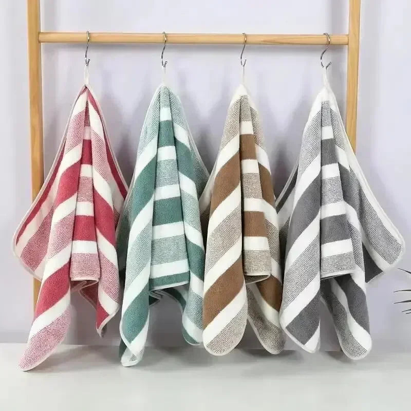 Premium Striped Towel Set — Soft, Thick & Absorbent