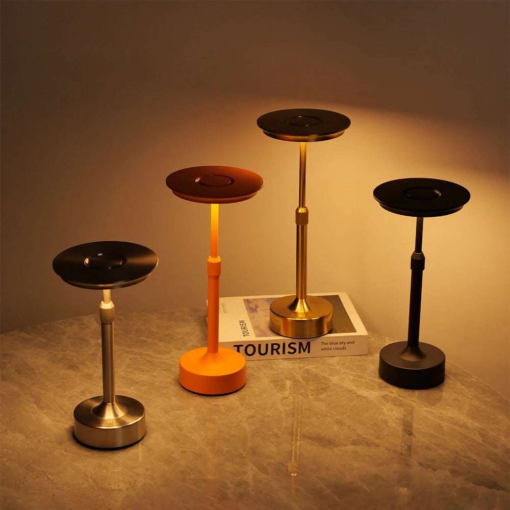 Retro Portable Rechargeable Touch Desk Lamp — Warm Glow