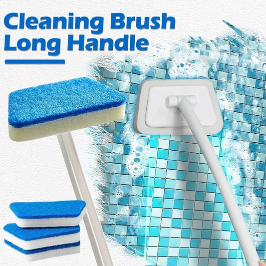 Bathroom Sponge Cleaning Brush — Scrub & Wipe in One