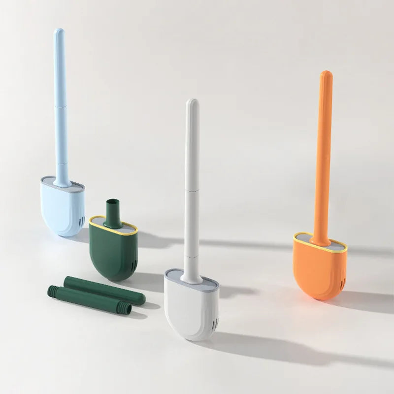Hanging Silicone Toilet Brush — Hygienic & Modern Design