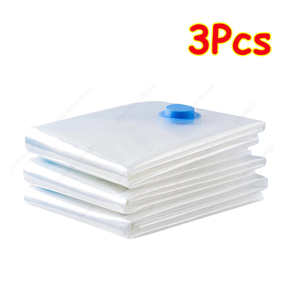 Reusable Vacuum Storage Sealing Bags — Space Saving Set