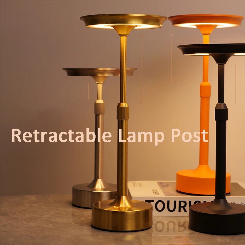 Retro Portable Rechargeable Touch Desk Lamp — Warm Glow