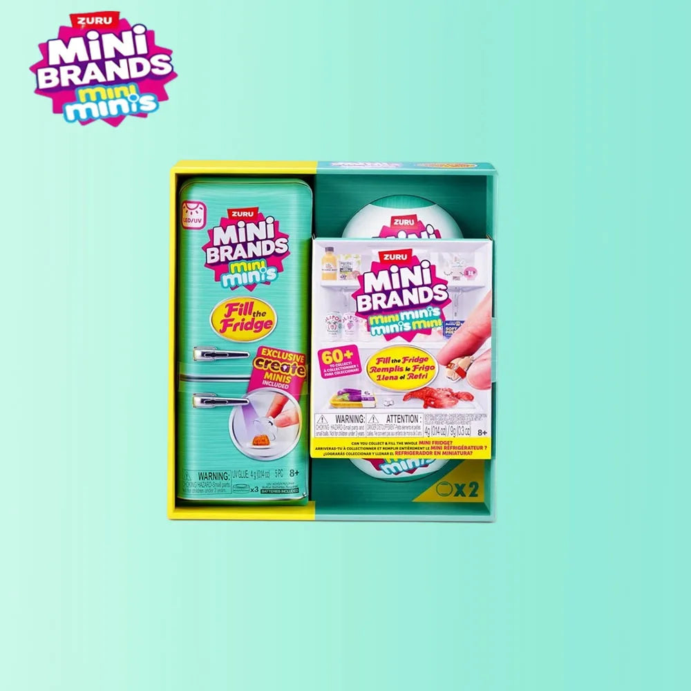 ZURU Mini Brands Refrigerator Ball Surprise Blind Box Super Mini Delicious Food Set Play House Decor for Children Creative Toys