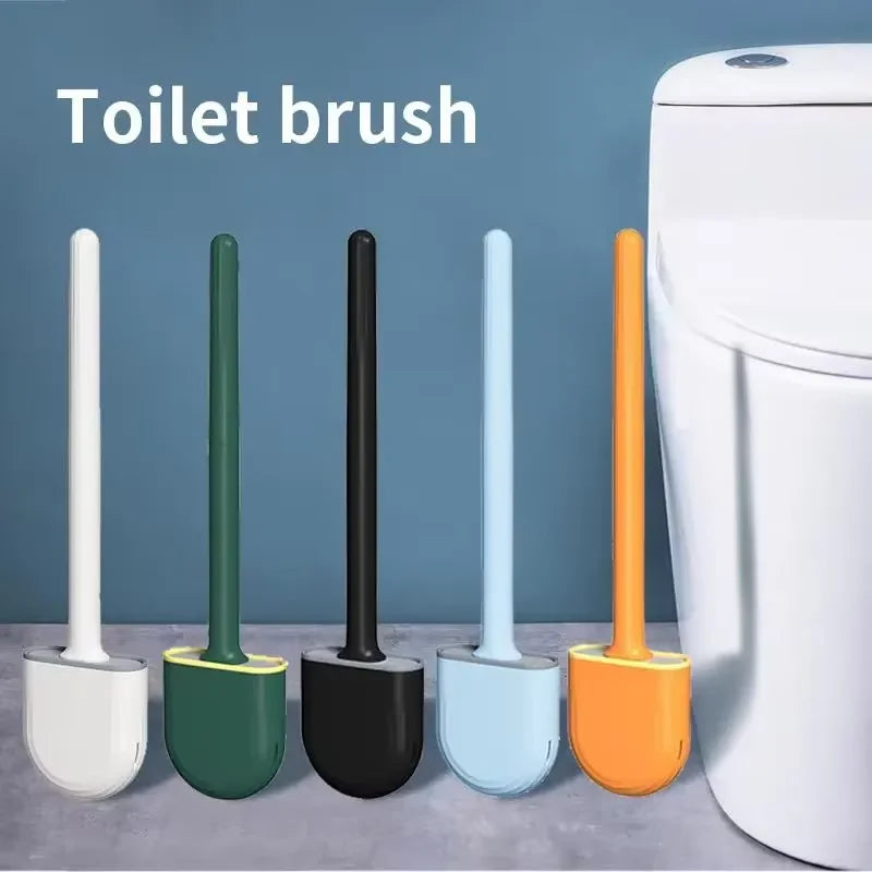 Hanging Silicone Toilet Brush — Hygienic & Modern Design