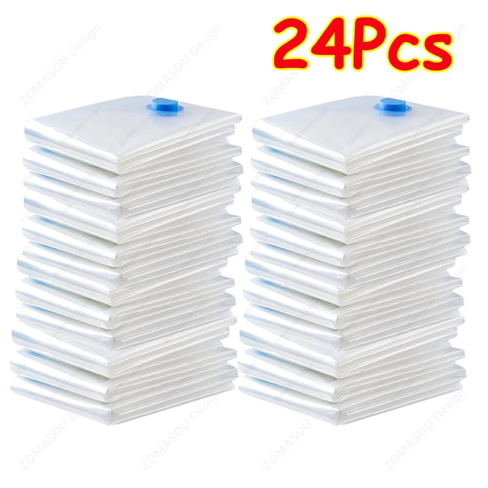 Reusable Vacuum Storage Sealing Bags — Space Saving Set