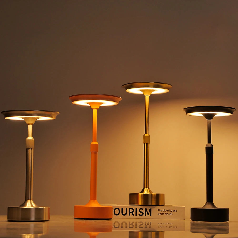 Retro Portable Rechargeable Touch Desk Lamp — Warm Glow