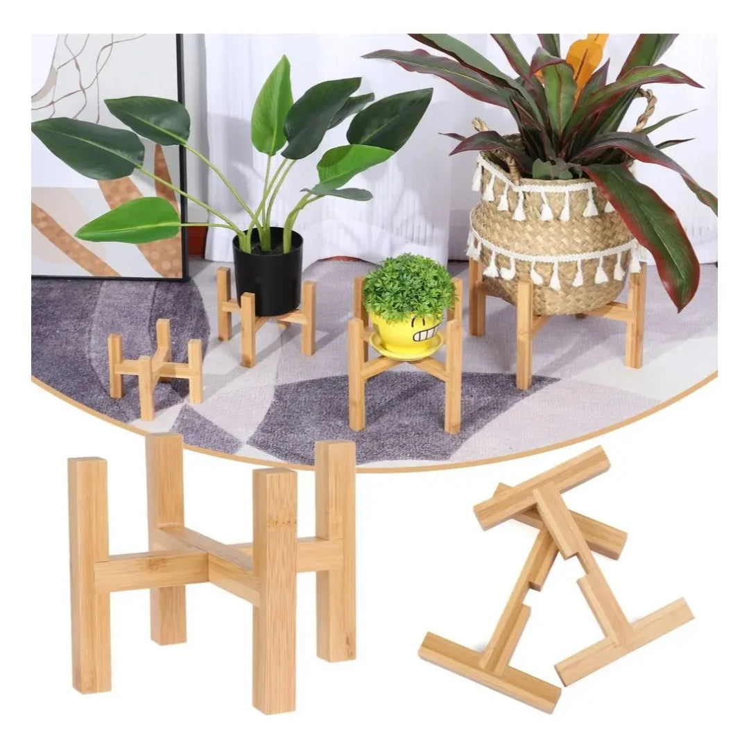 Natural Bamboo Plant Stand — Elegant Multi-Tier Display