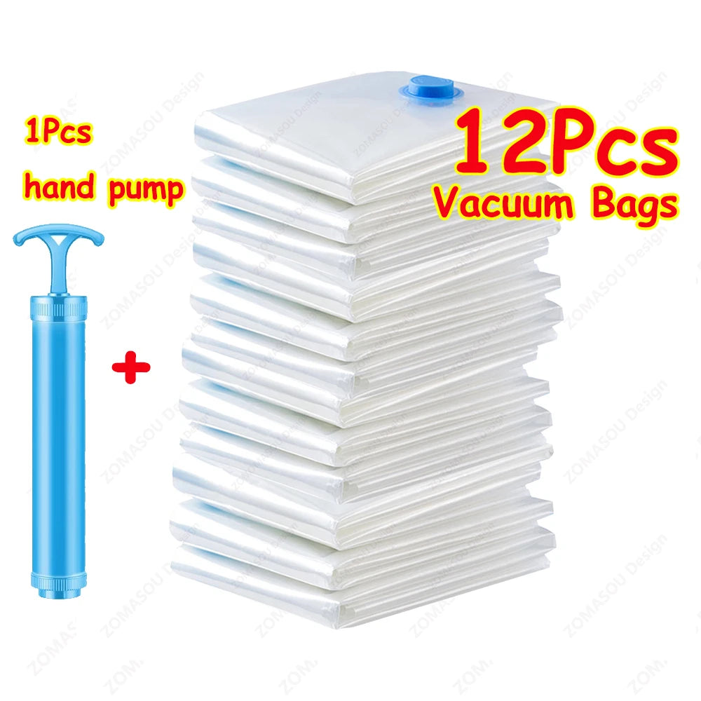 Reusable Vacuum Storage Sealing Bags — Space Saving Set